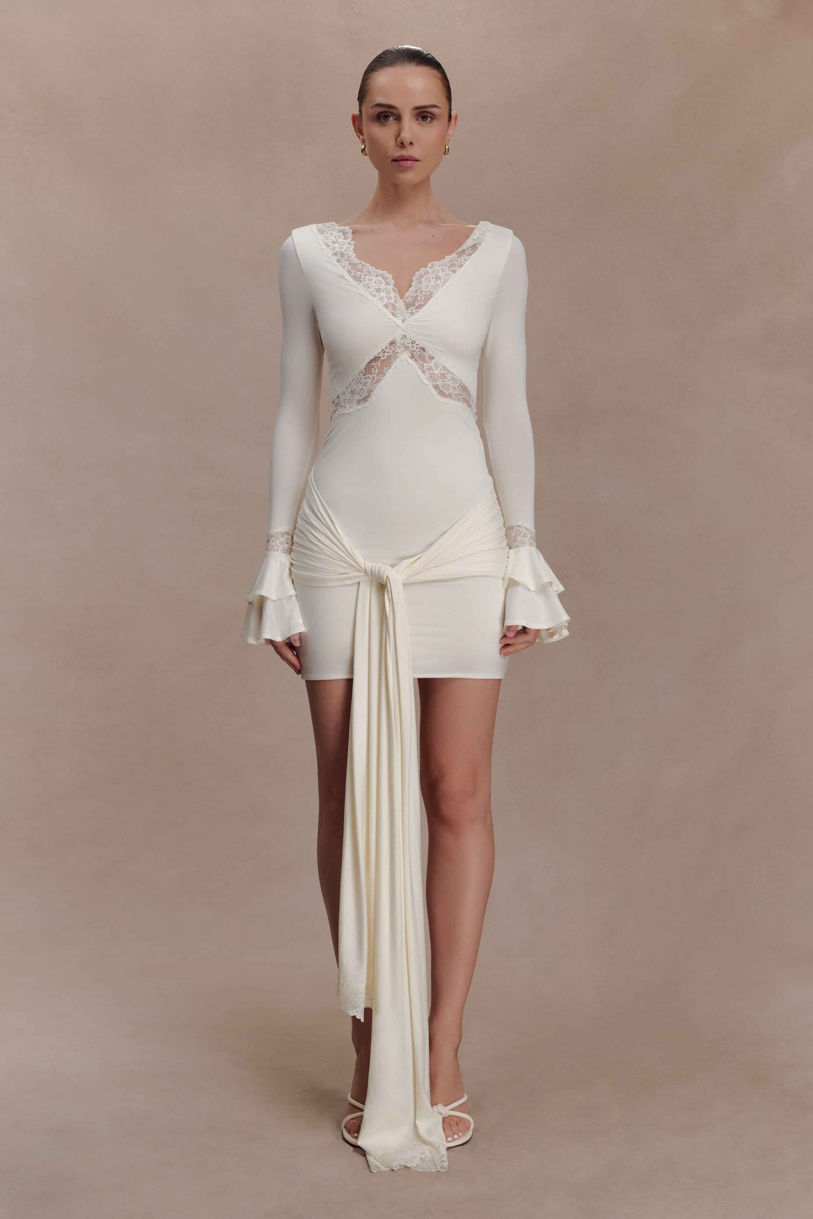 Electra Ivory Lace Mini Dress