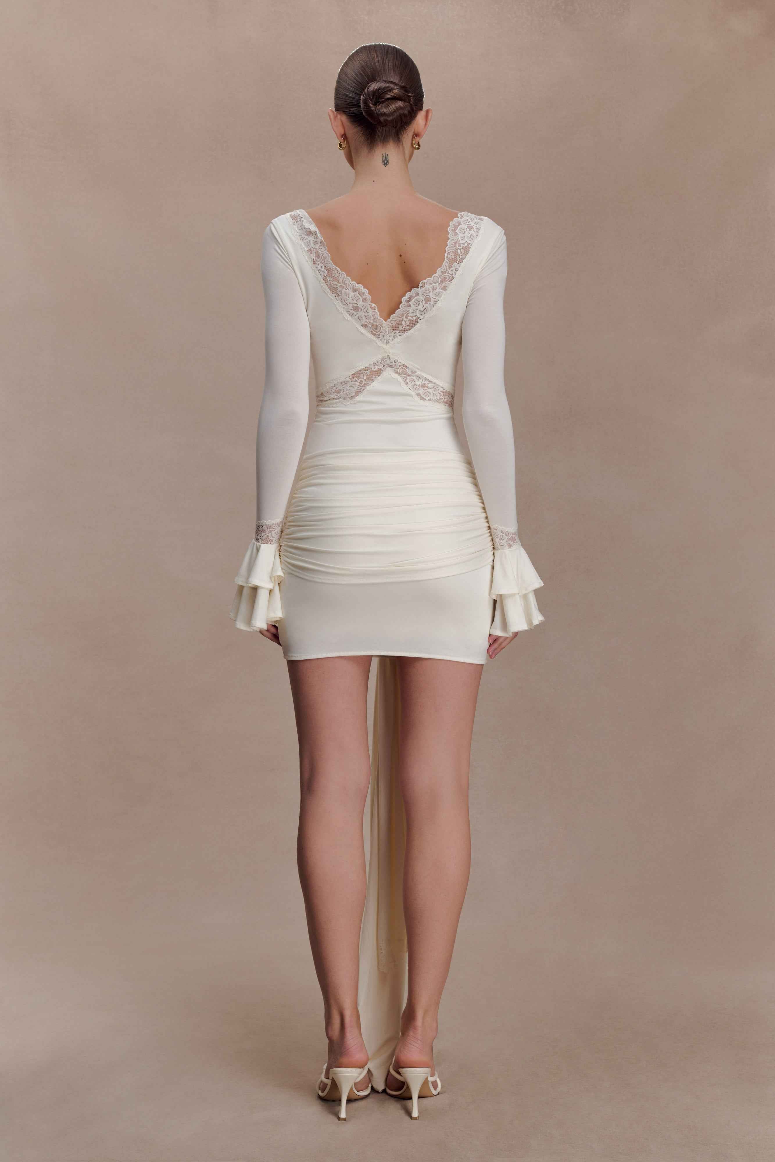 Electra Ivory Lace Mini Dress
