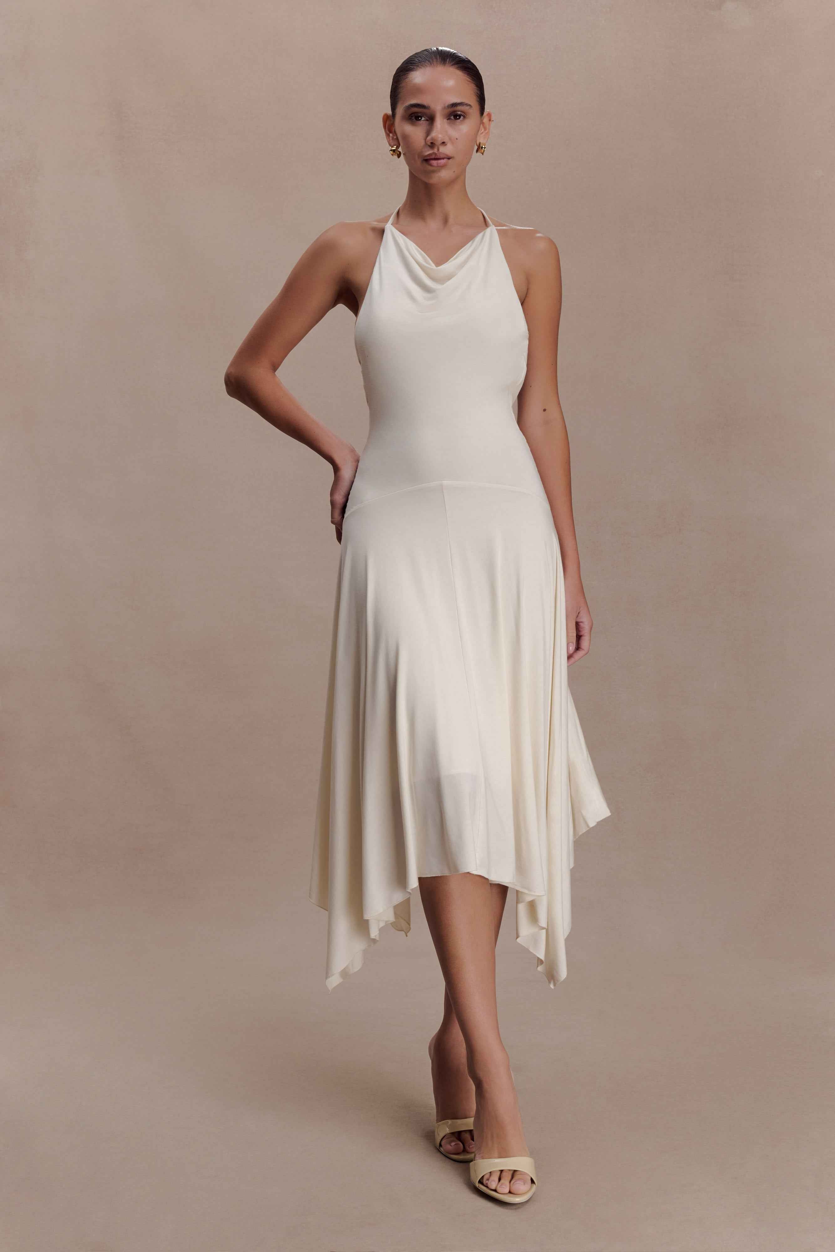 Sylvie Ivory Modal Midi Dress