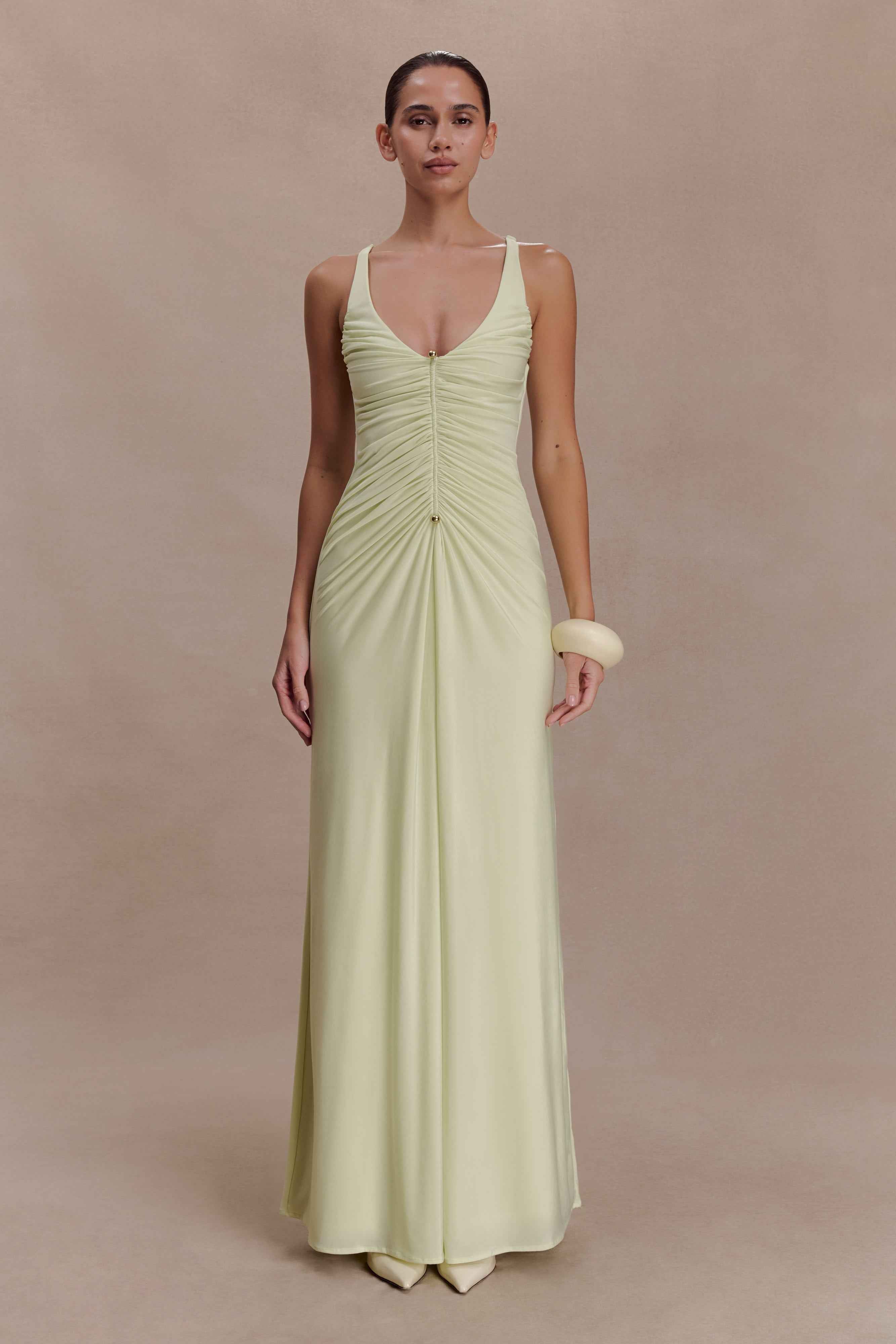 Perrie Pastel Lime Maxi Dress