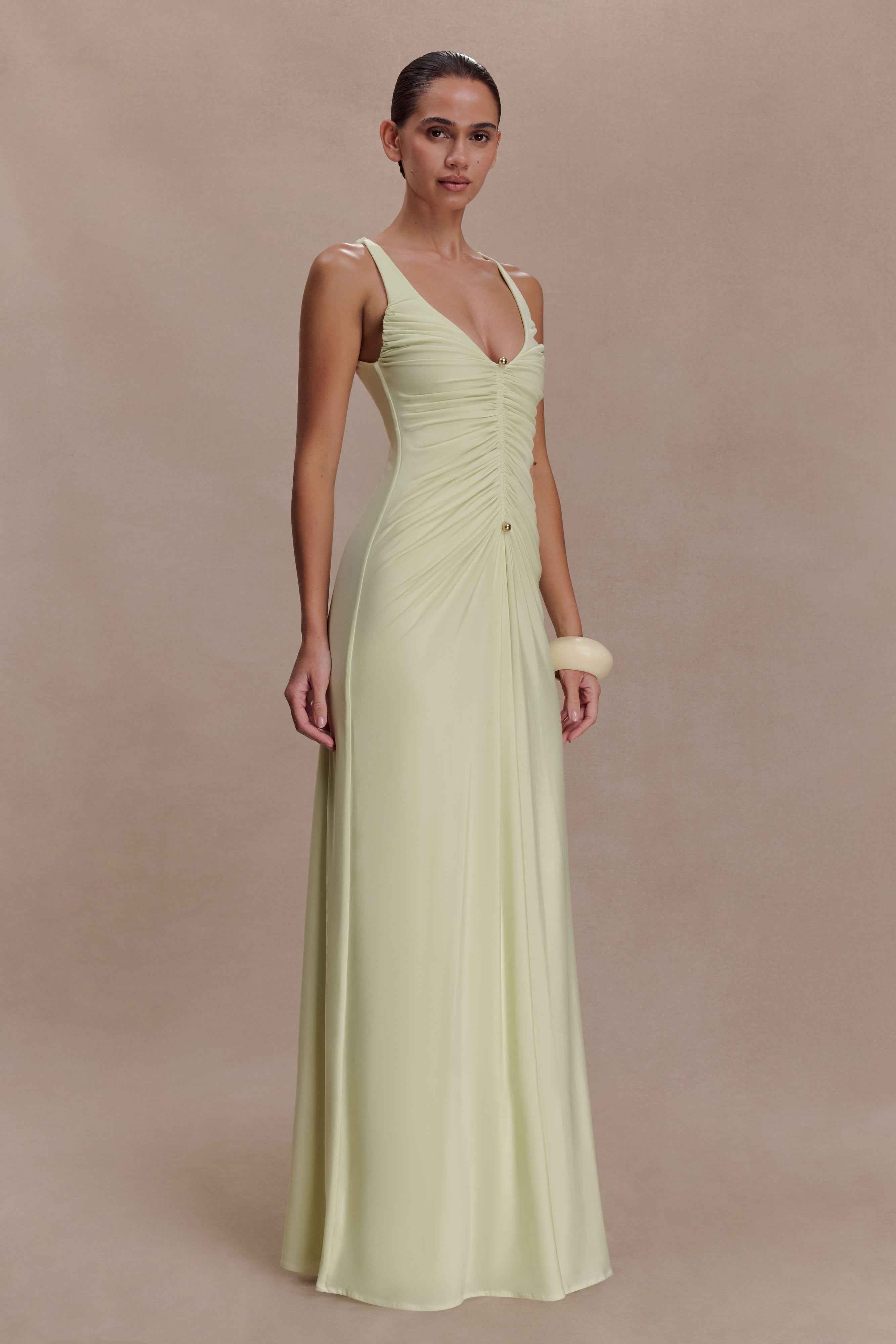 Perrie Pastel Lime Maxi Dress