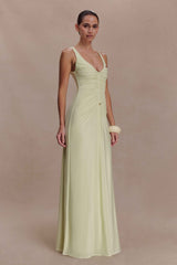 Perrie Pastel Lime Maxi Dress
