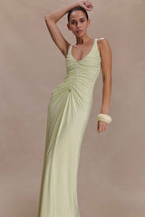 Perrie Pastel Lime Maxi Dress