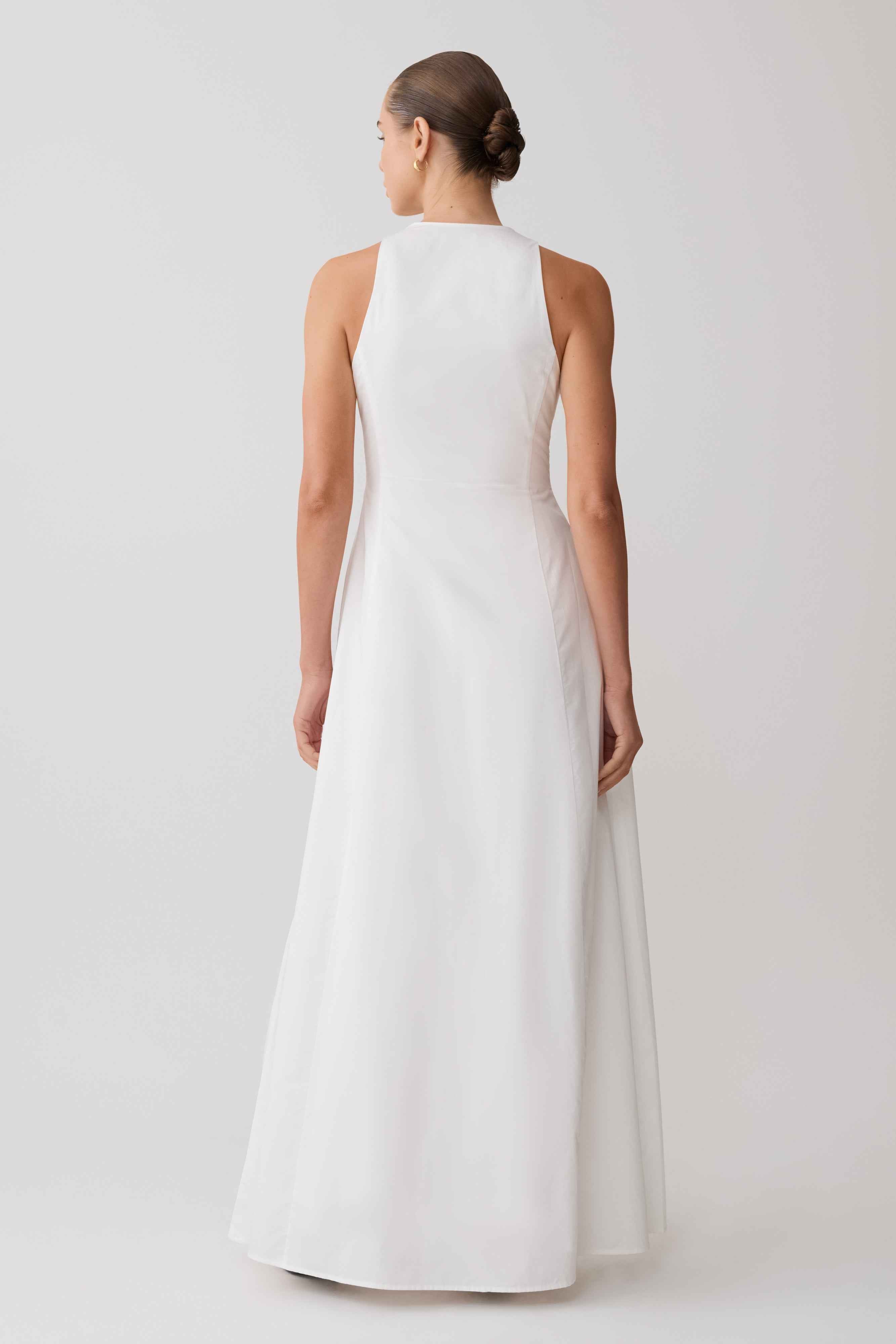 Cornelia Button Down Maxi Dress - White
