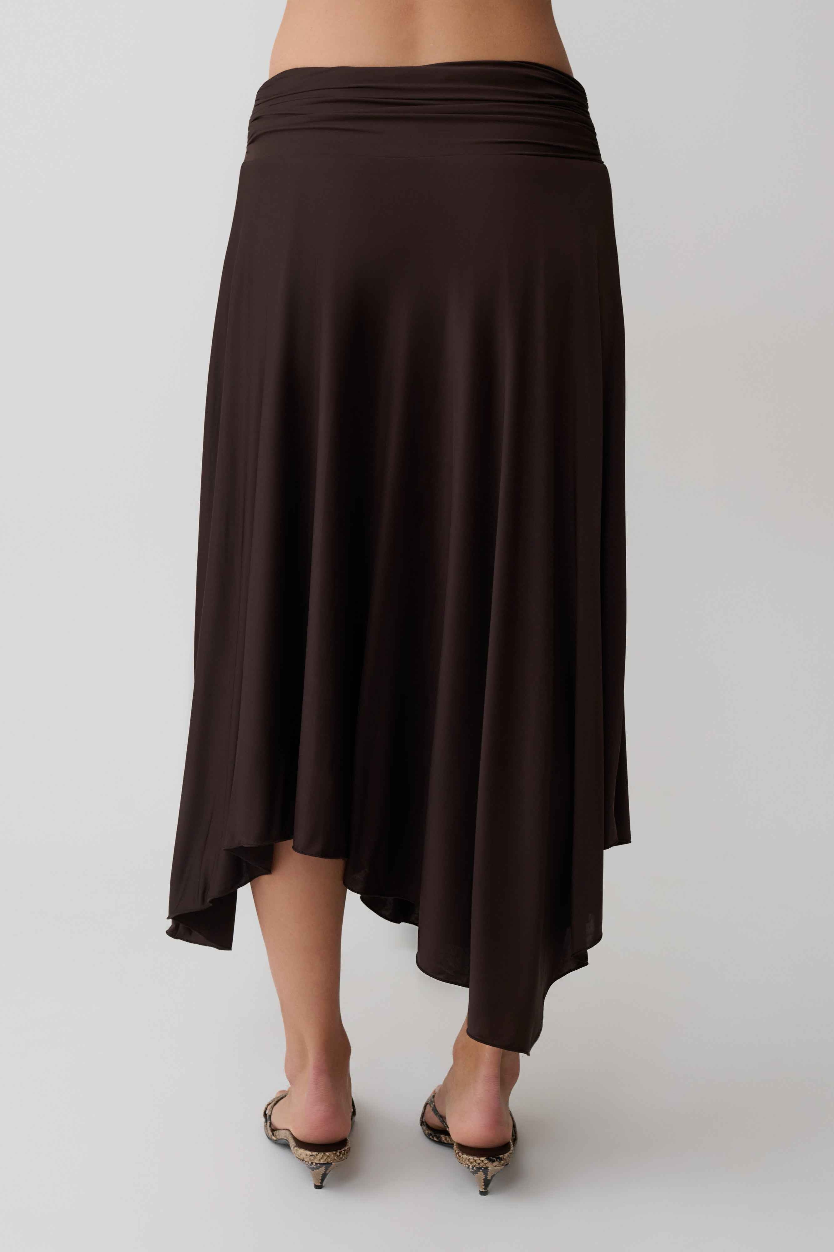 Cornelia Dark Chocolate Midi Skirt