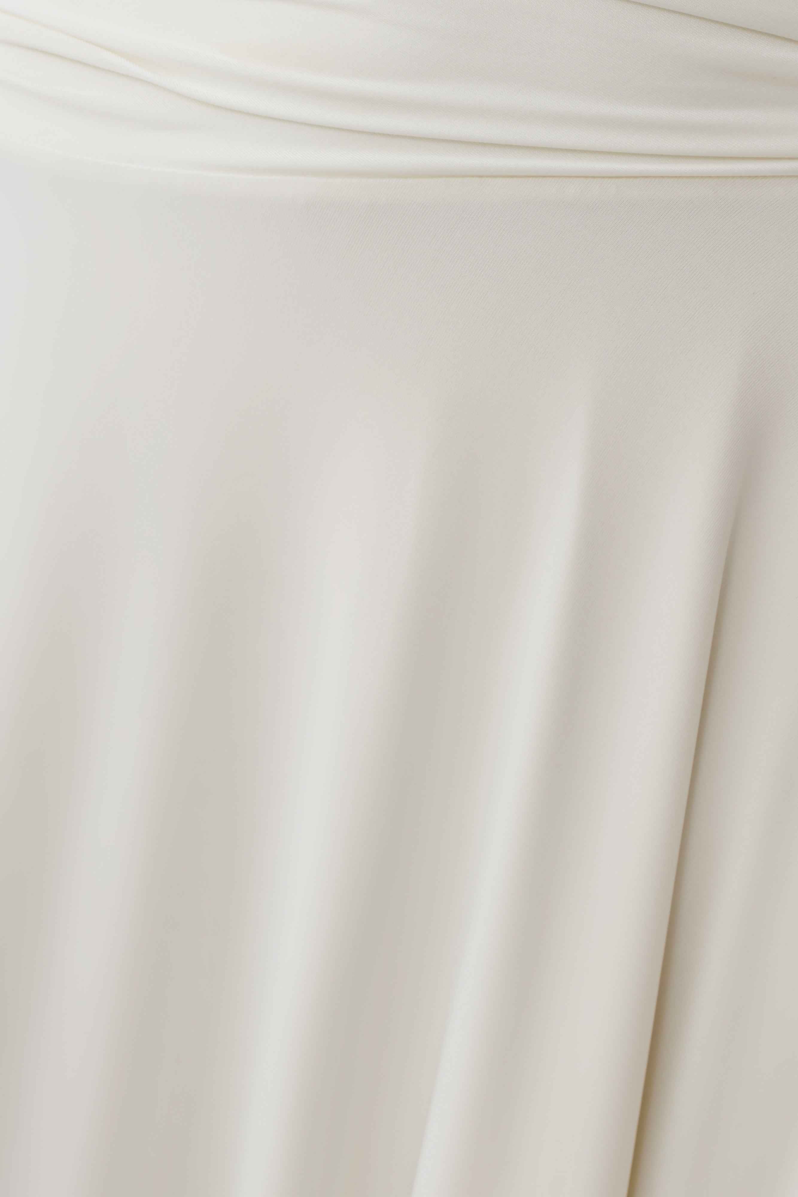 Cornelia Ivory Slinky Midi Skirt