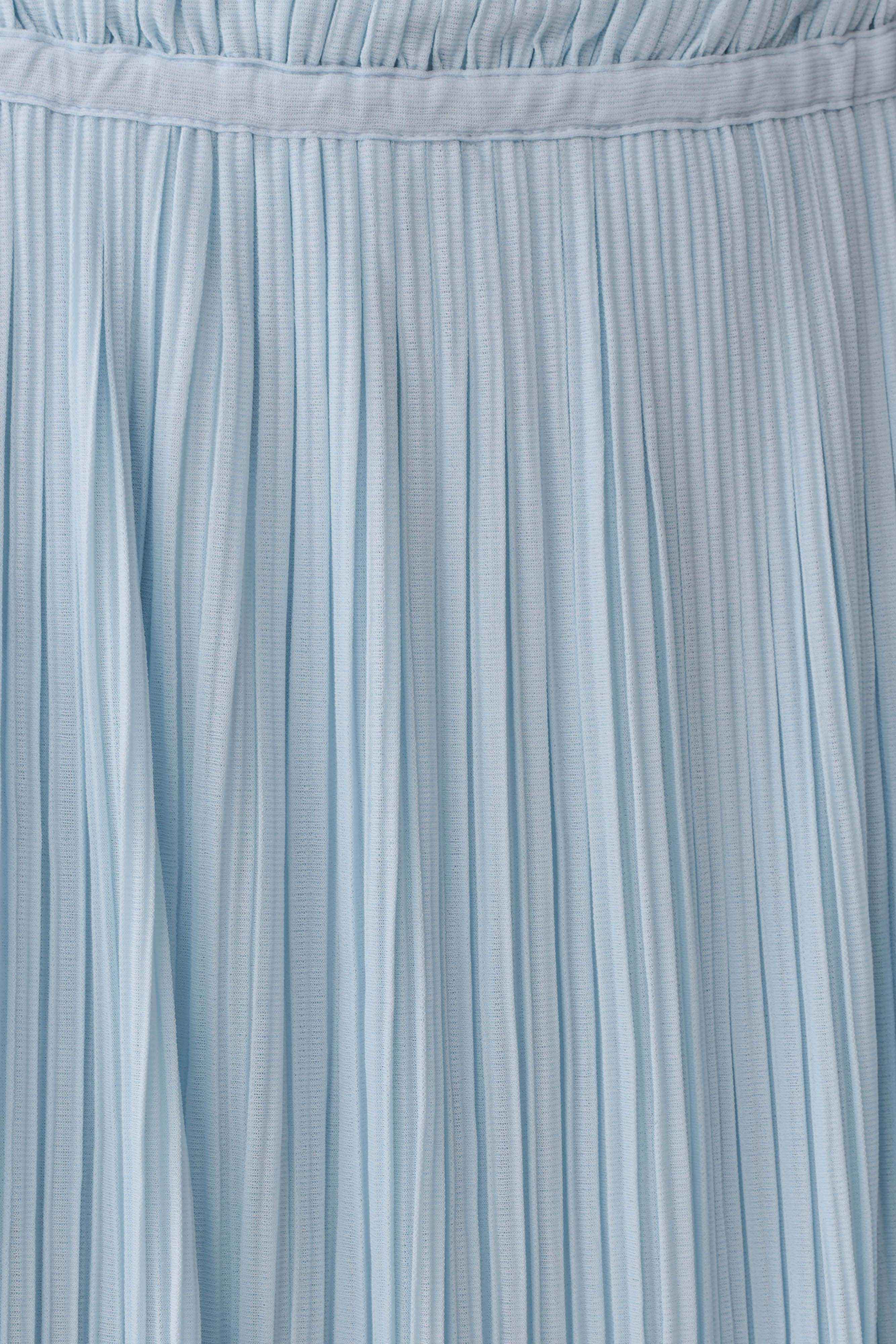 Amaris Pale Blue Gathered Maxi Skirt