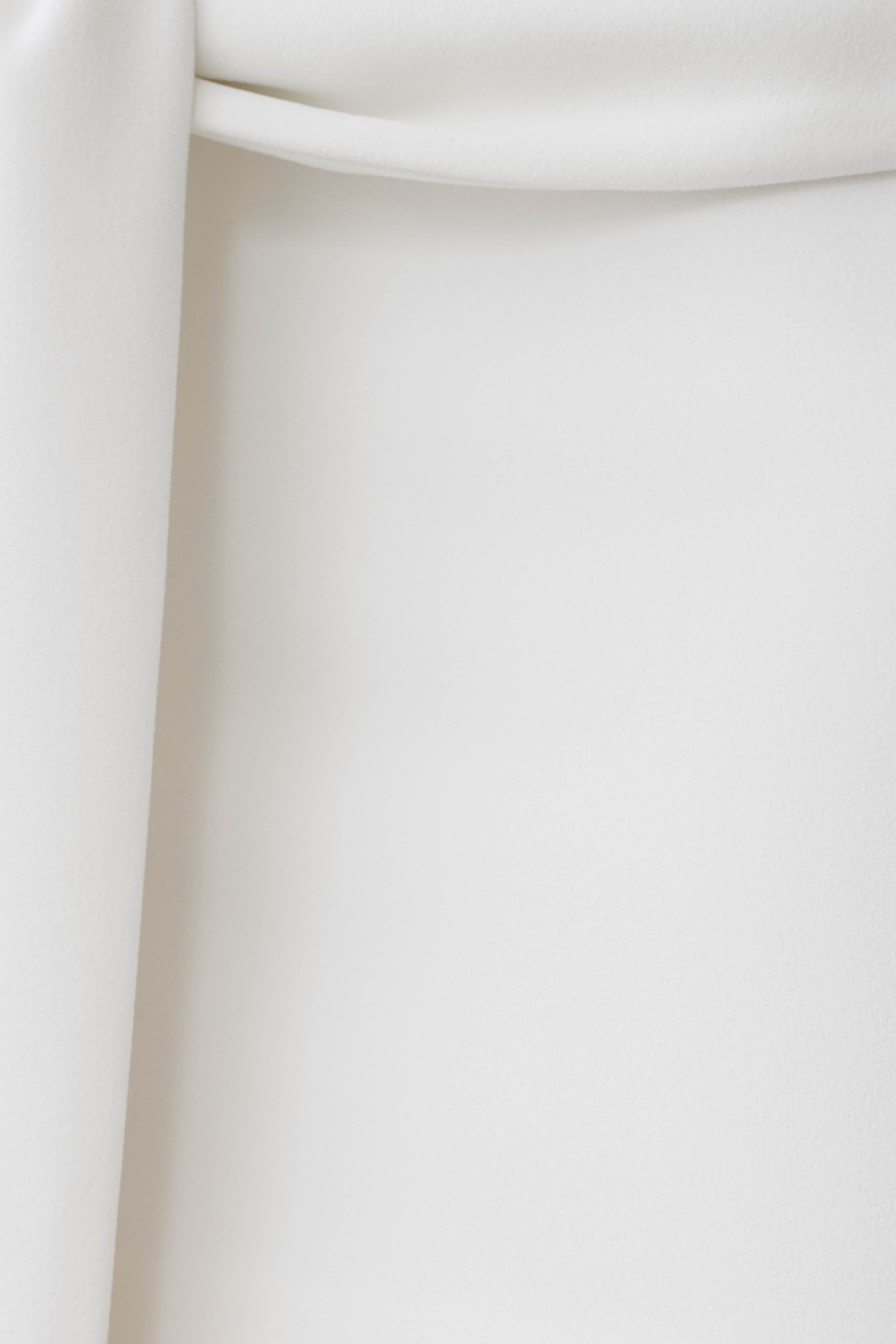 Runa White Off Shoulder Mini Dress with Waist Tie