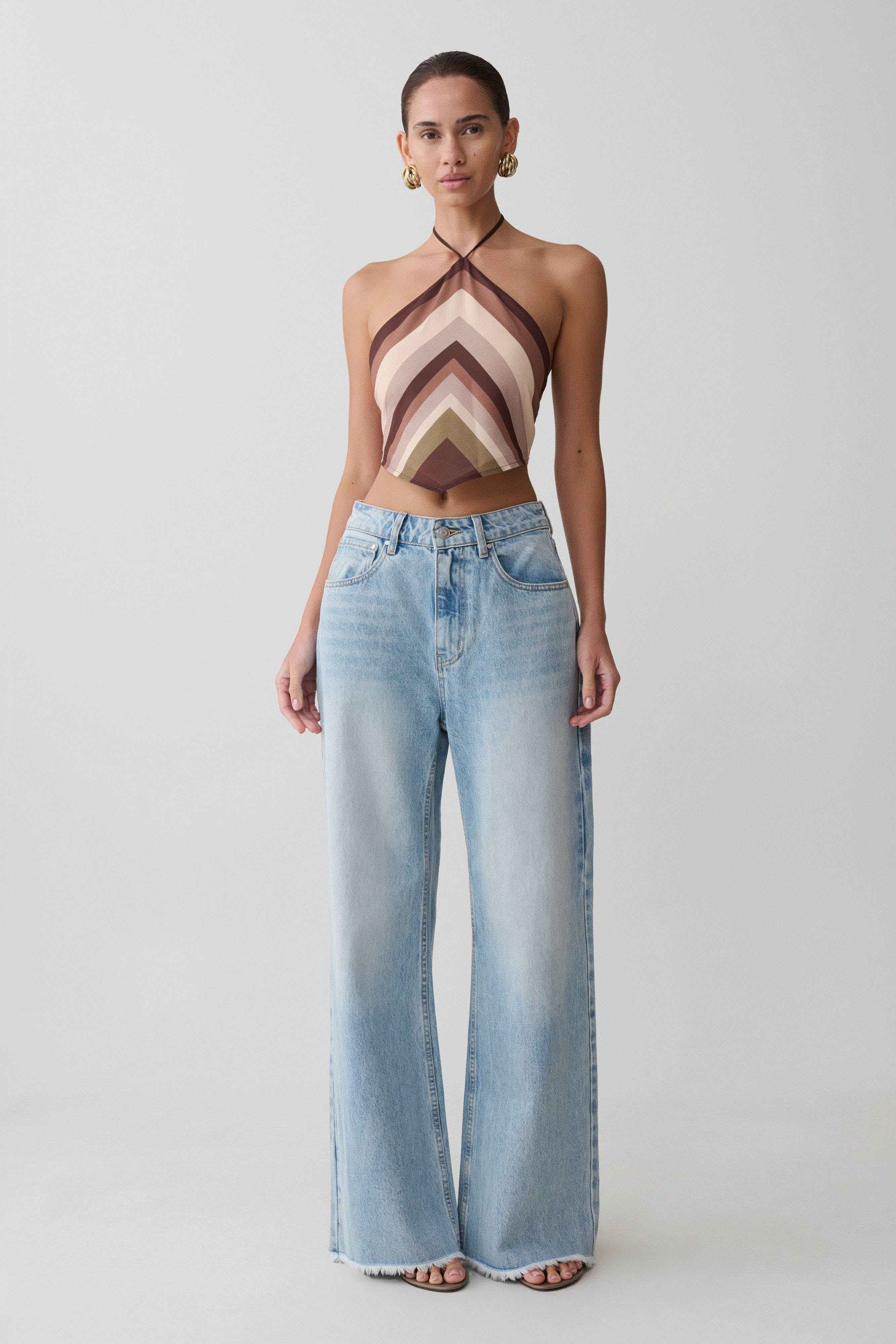 Cornelia Washed Light Blue Straight Leg Jeans