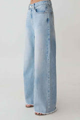 Cornelia Washed Light Blue Straight Leg Jeans