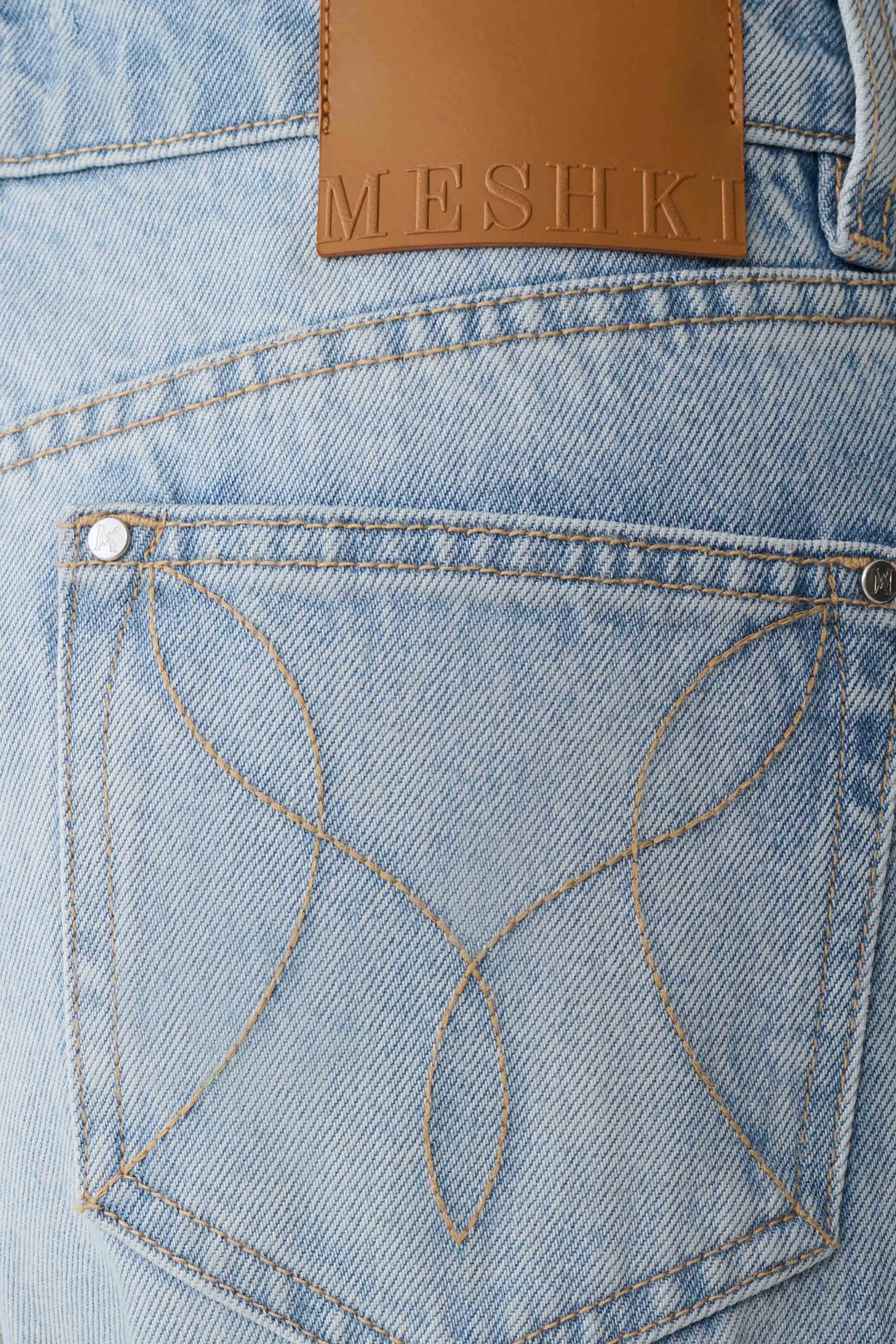 Cornelia Washed Light Blue Straight Leg Jeans