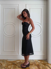 LACE FITTED MIDI COCKTAIL PARTY DRESS
