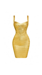 Elizabeth Gold Bandage Mini Dress