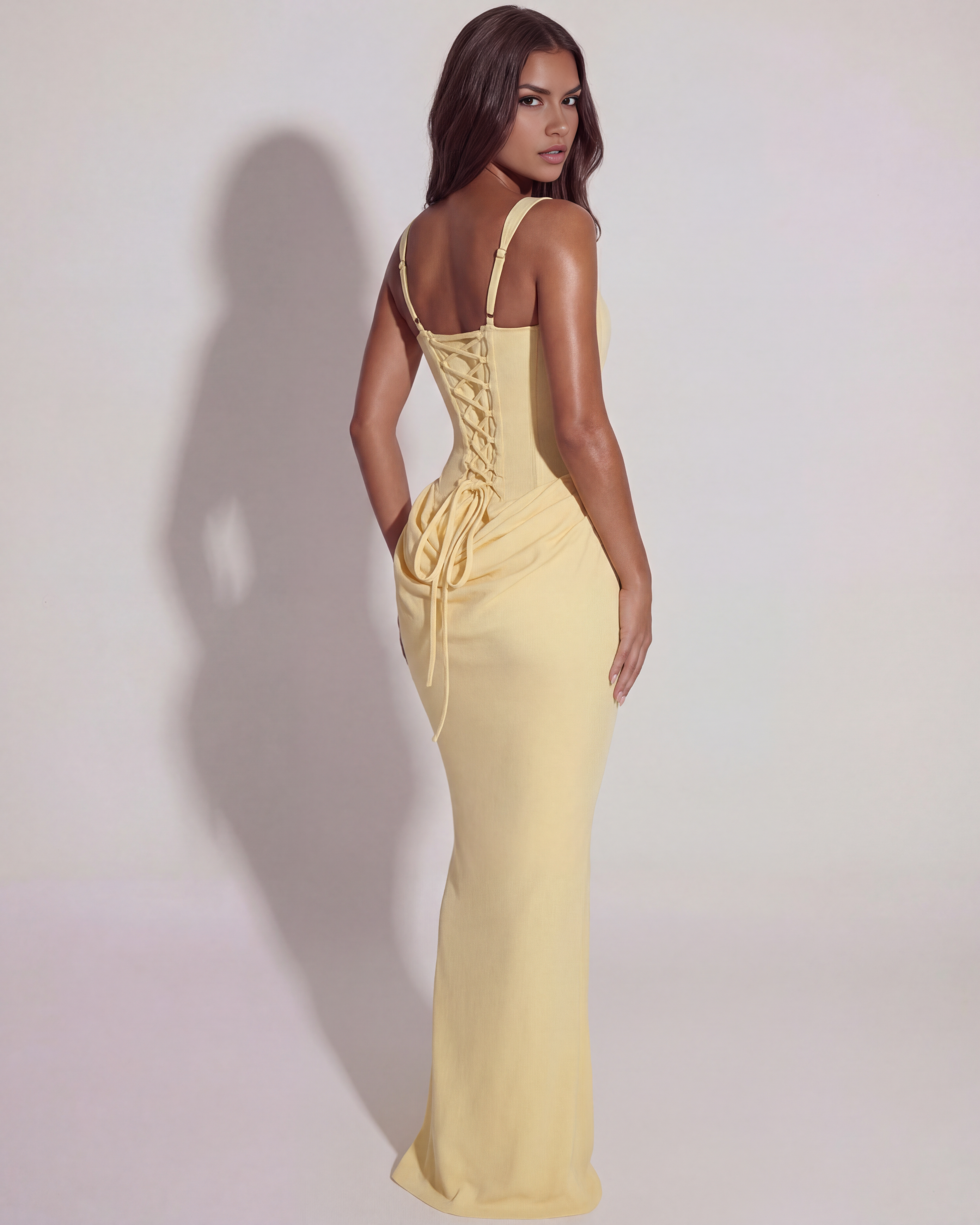 Eleonora Butter Yellow Maxi Dress