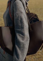 WOMEN'S STRUCTURED TEXTURED MIDI CASUAL TOTE BAG