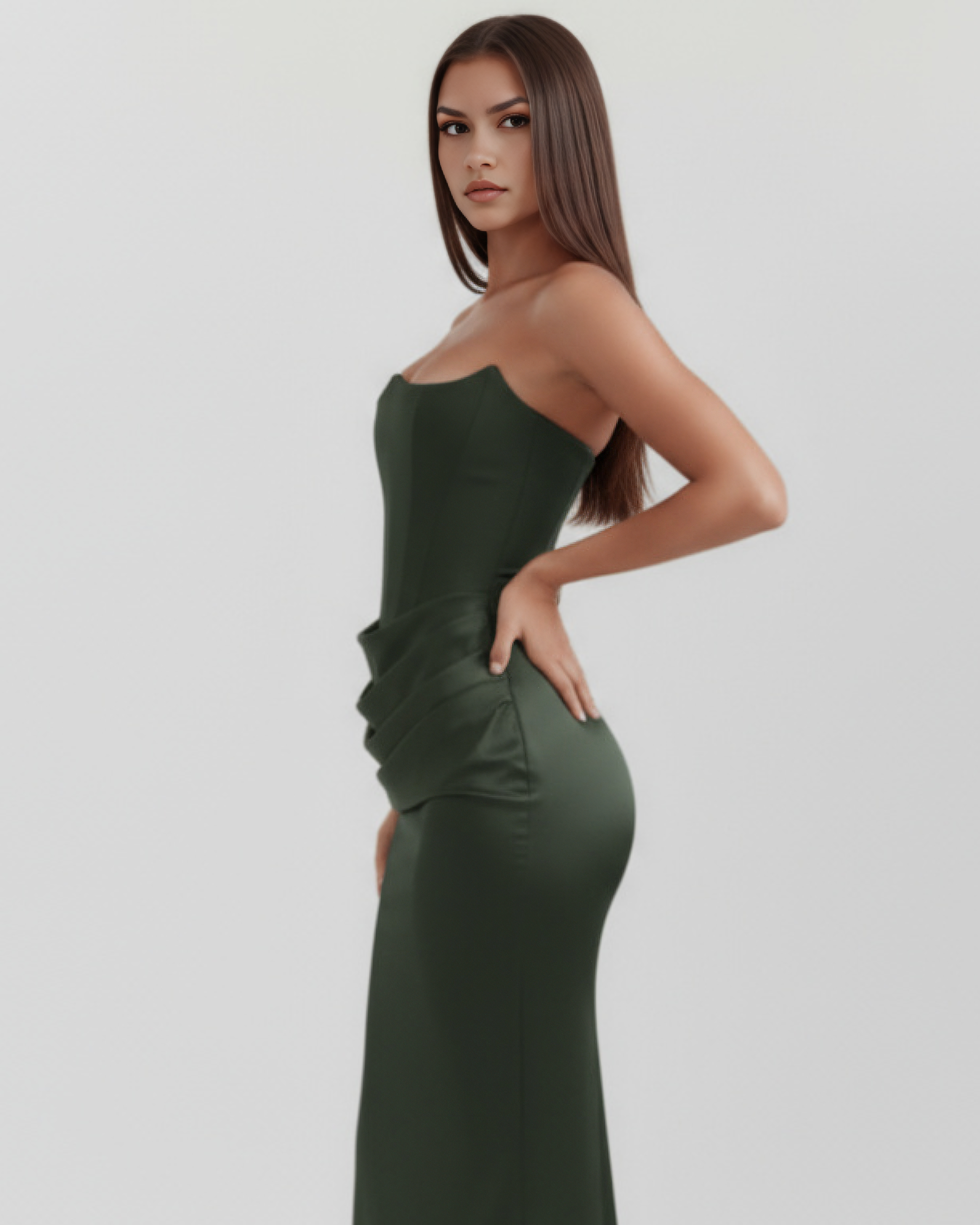 Almond Muse Style, Boned Bodice, Glamorous Events