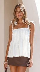 White Eliza Blouse