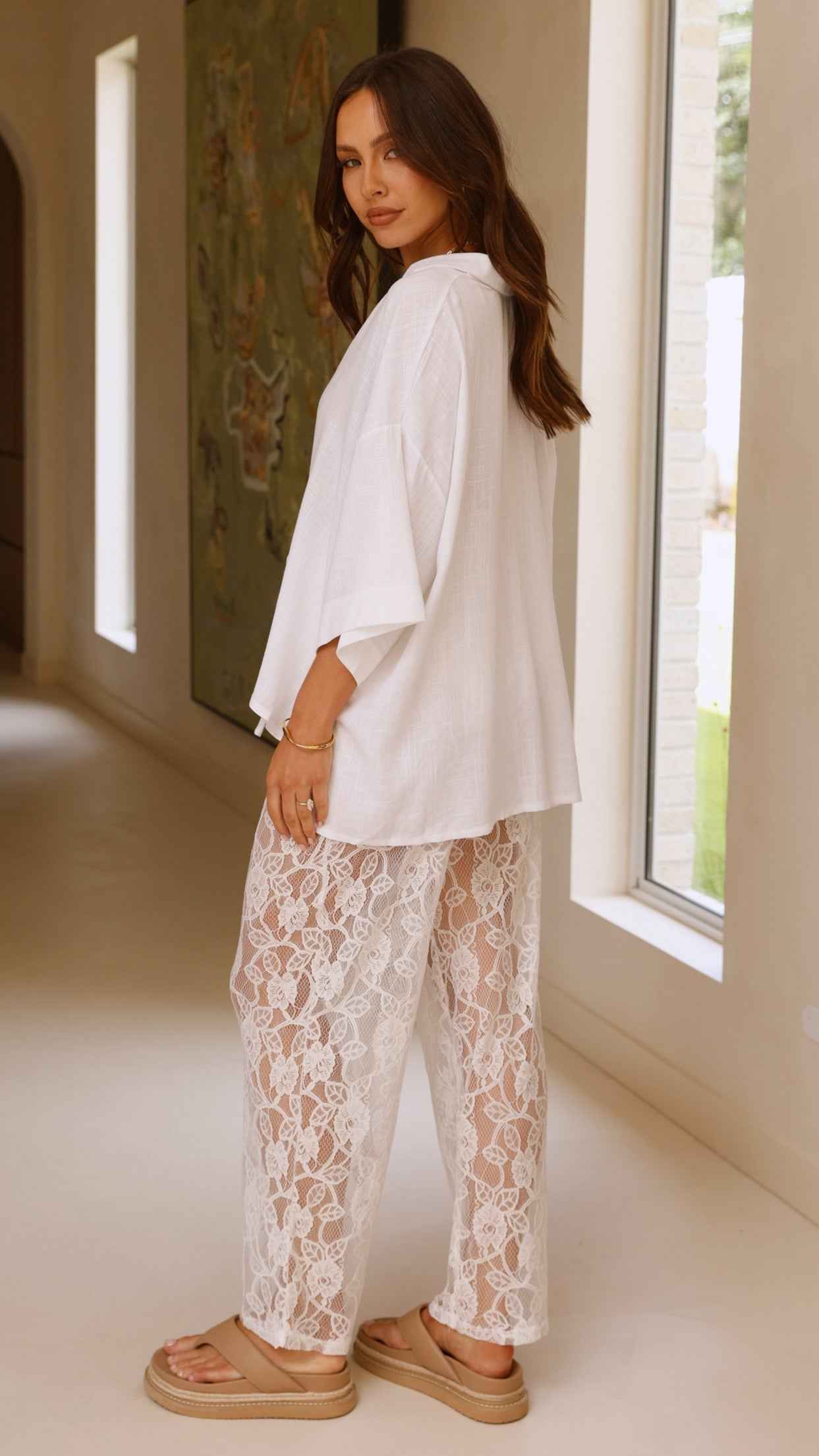 SHEER LACE MIDI CASUAL SUMMER DRESS