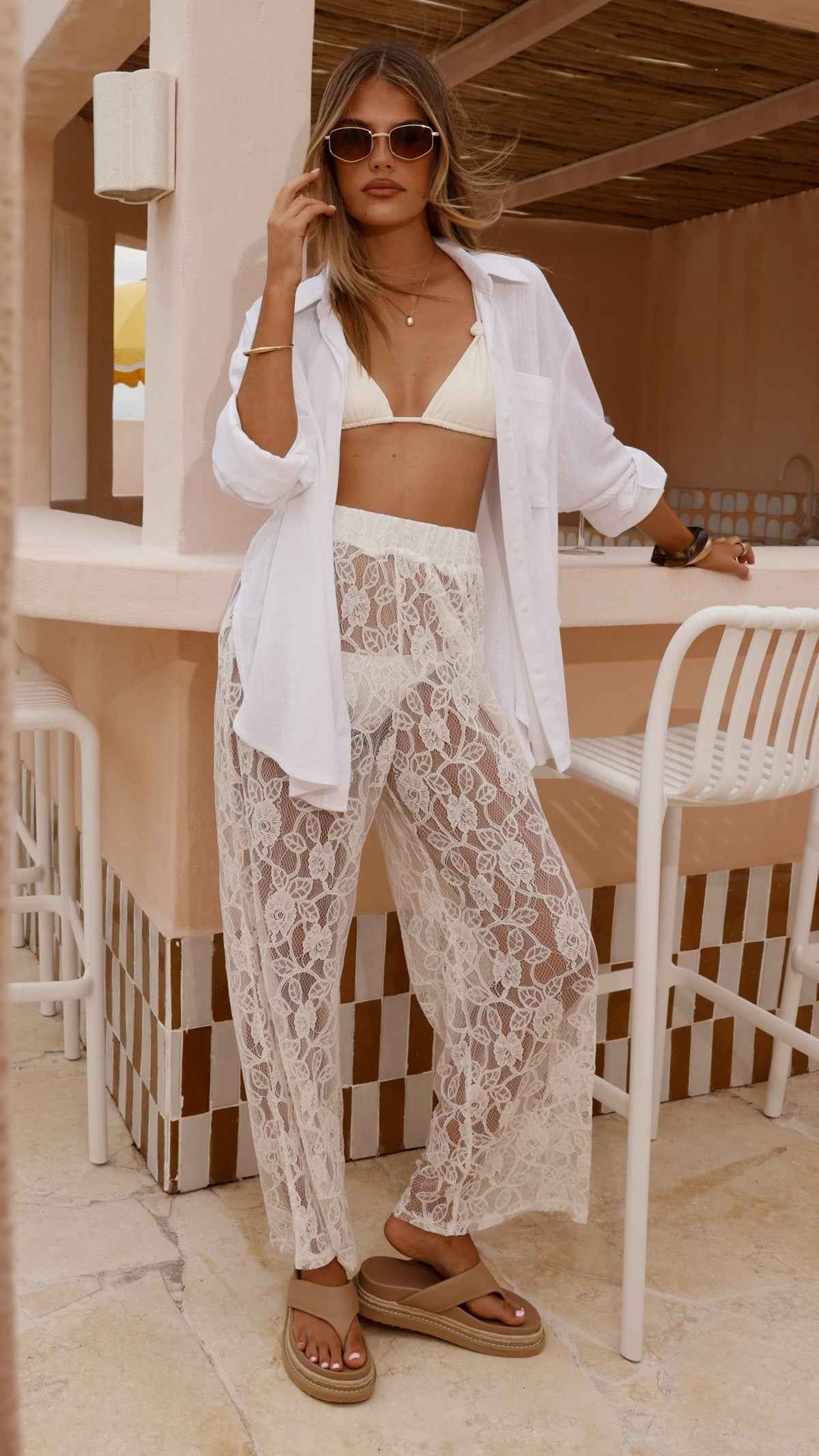SHEER LACE MIDI CASUAL SUMMER DRESS