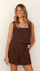 Tillie Chocolate Crop Top