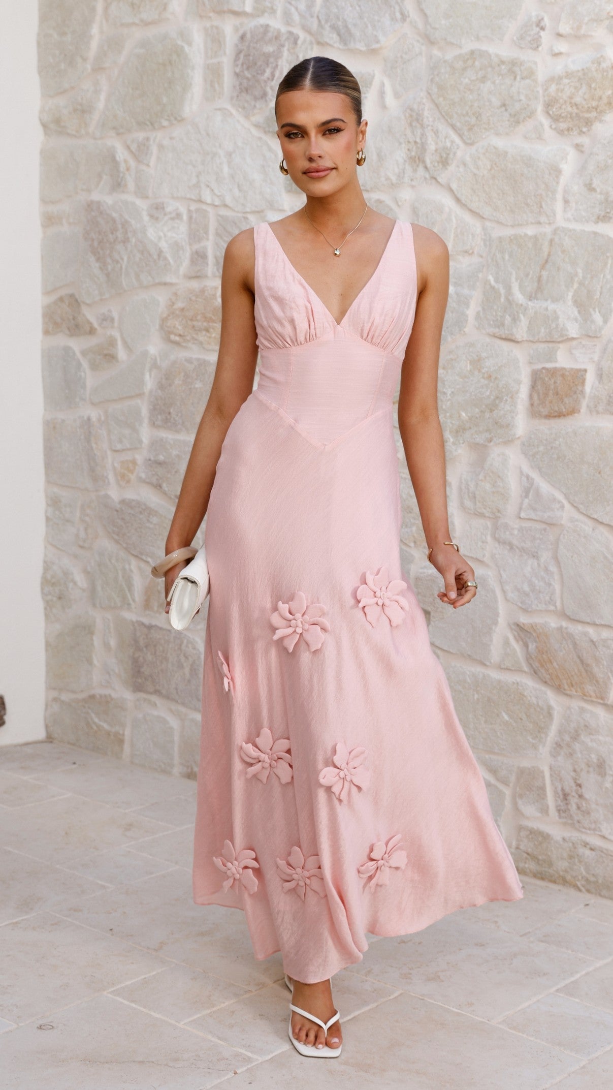 Lavara Pink Maxi Dress
