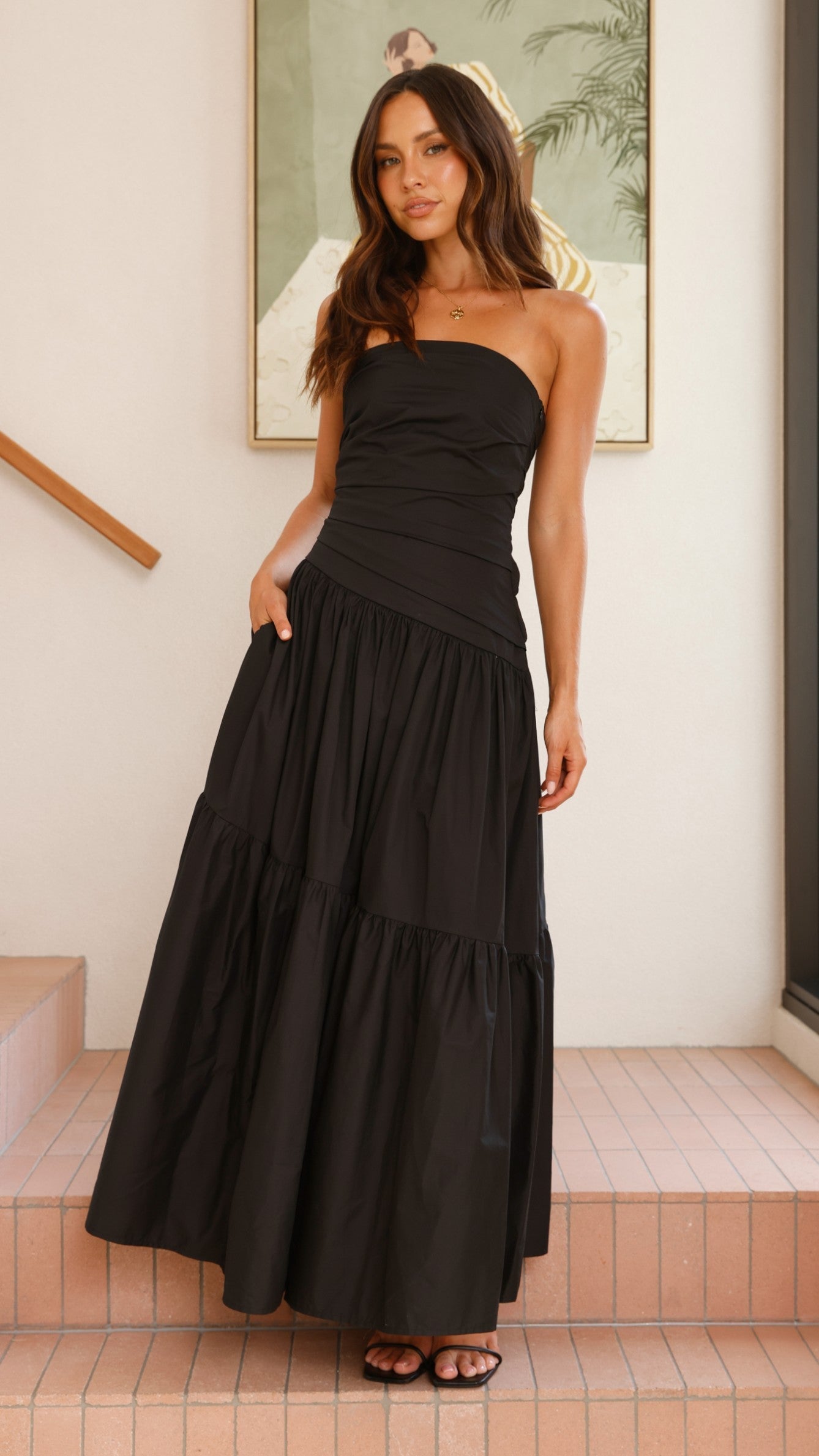 Lola Black Maxi Dress