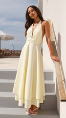 Kathy Lemon Halter Neck Maxi Dress
