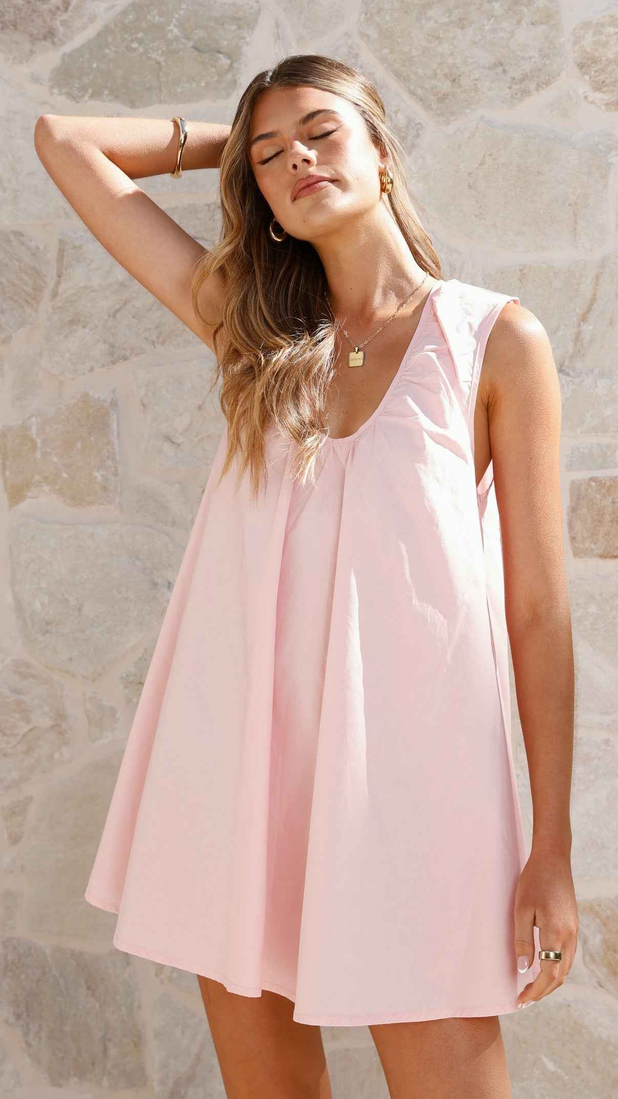 RELAXED A-LINE MINI CASUAL SUMMER DRESS