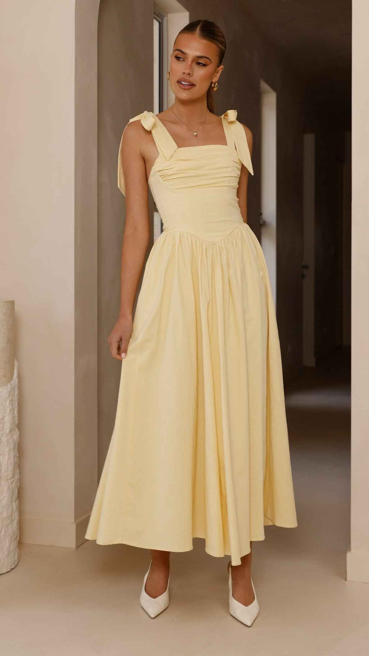 CORSET FITTED MAXI SUMMER PARTY DRESS
