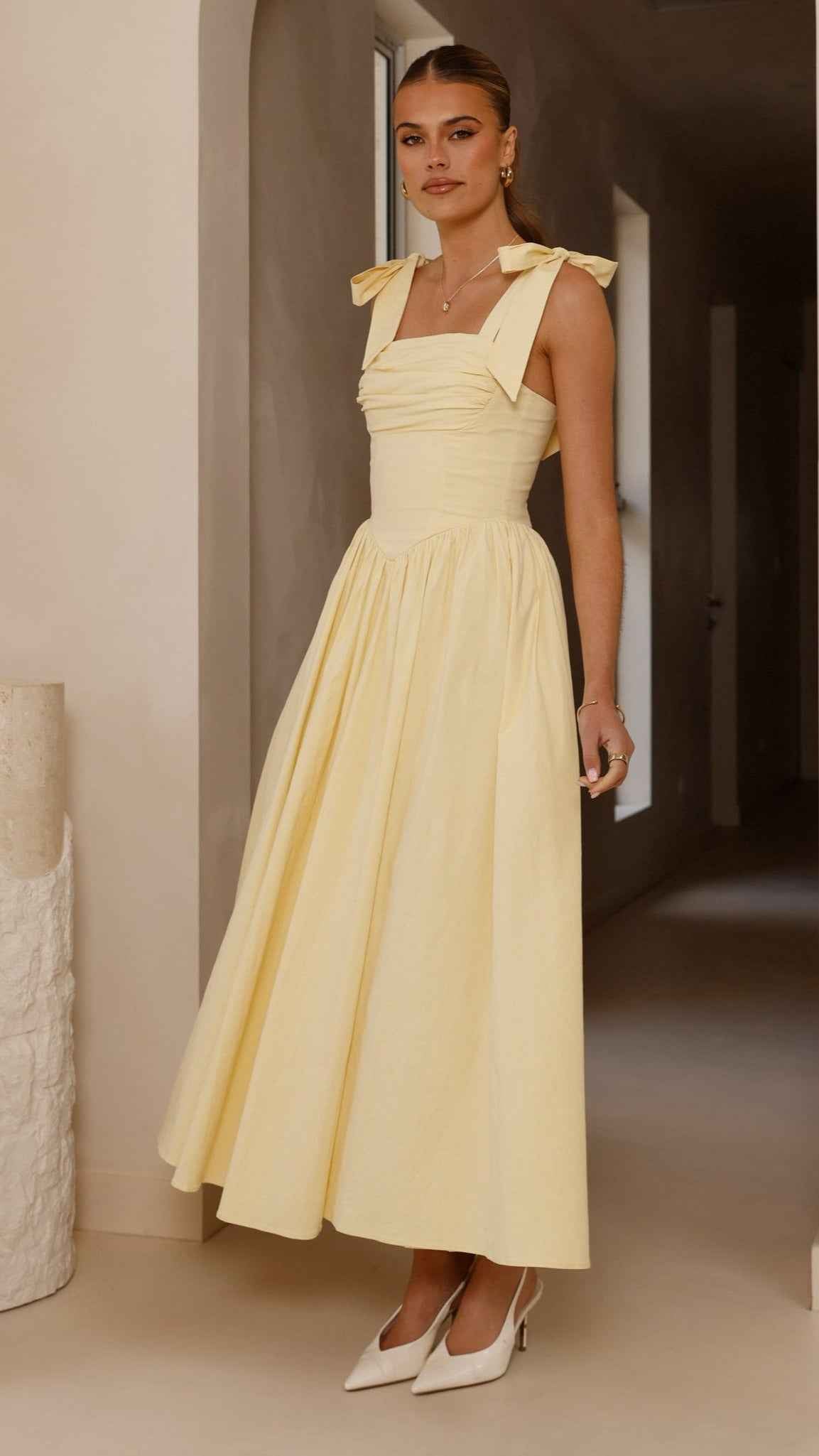CORSET FITTED MAXI SUMMER PARTY DRESS