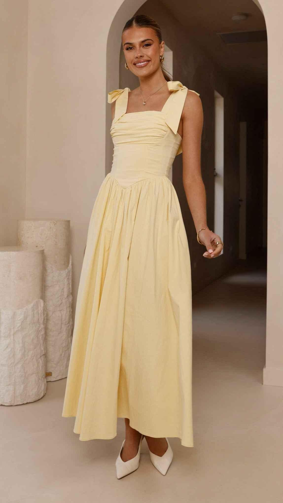 CORSET FITTED MAXI SUMMER PARTY DRESS