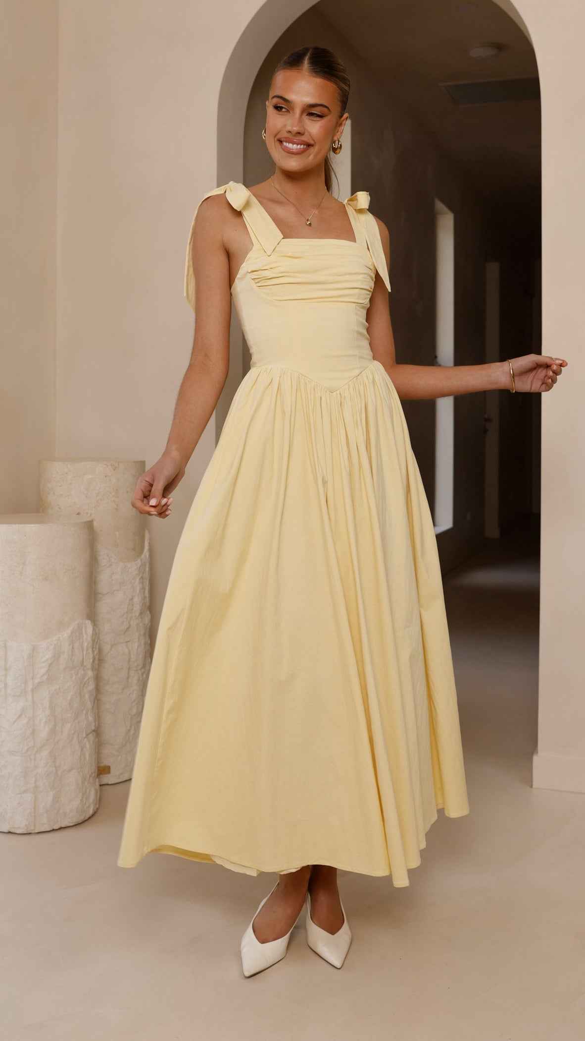 CORSET FITTED MAXI SUMMER PARTY DRESS