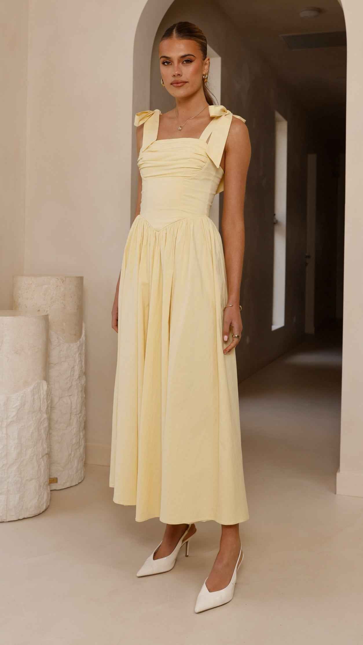 CORSET FITTED MAXI SUMMER PARTY DRESS