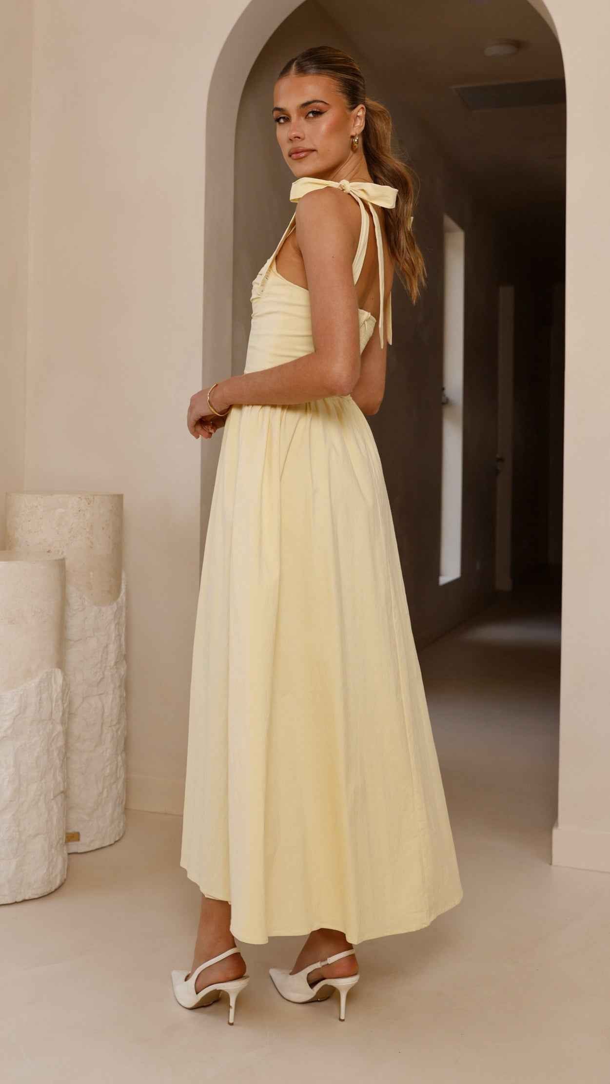 CORSET FITTED MAXI SUMMER PARTY DRESS
