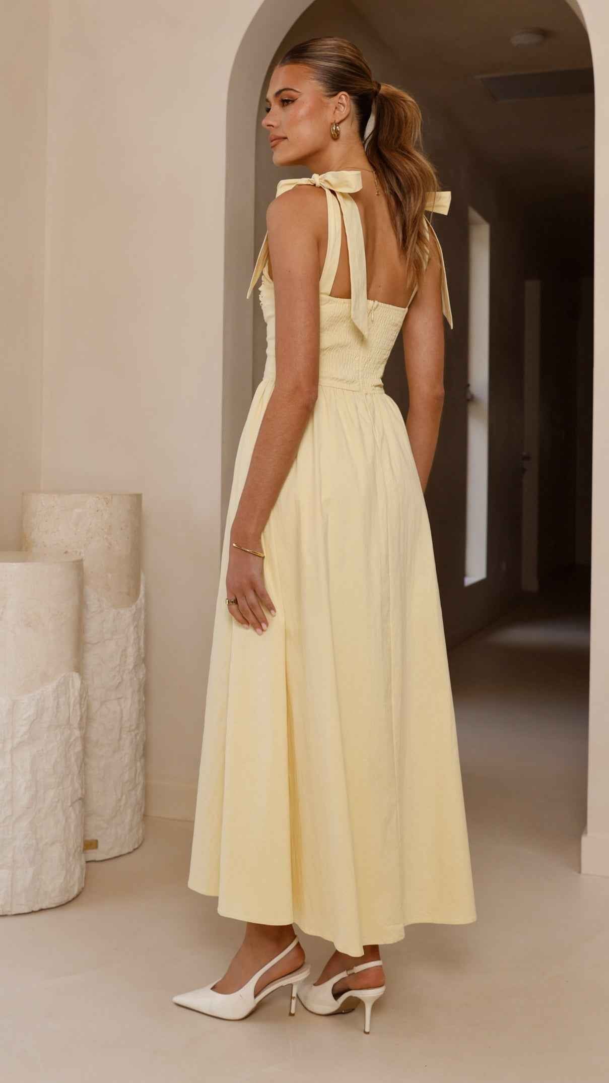 CORSET FITTED MAXI SUMMER PARTY DRESS