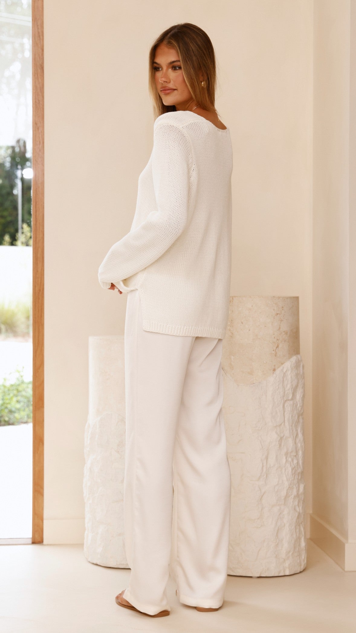 Imogen Cream Button Pants