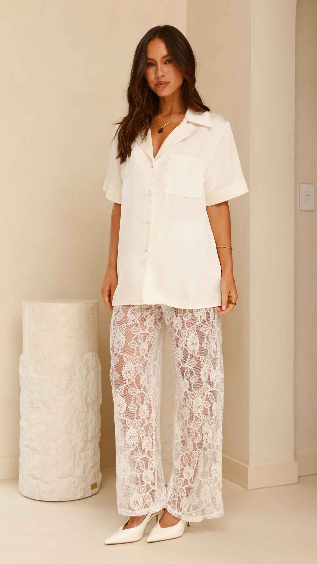 SHEER LACE MIDI CASUAL SUMMER DRESS