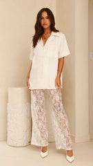 SHEER LACE MIDI CASUAL SUMMER DRESS
