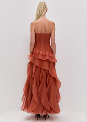 Canyon Dress in Coral Clay