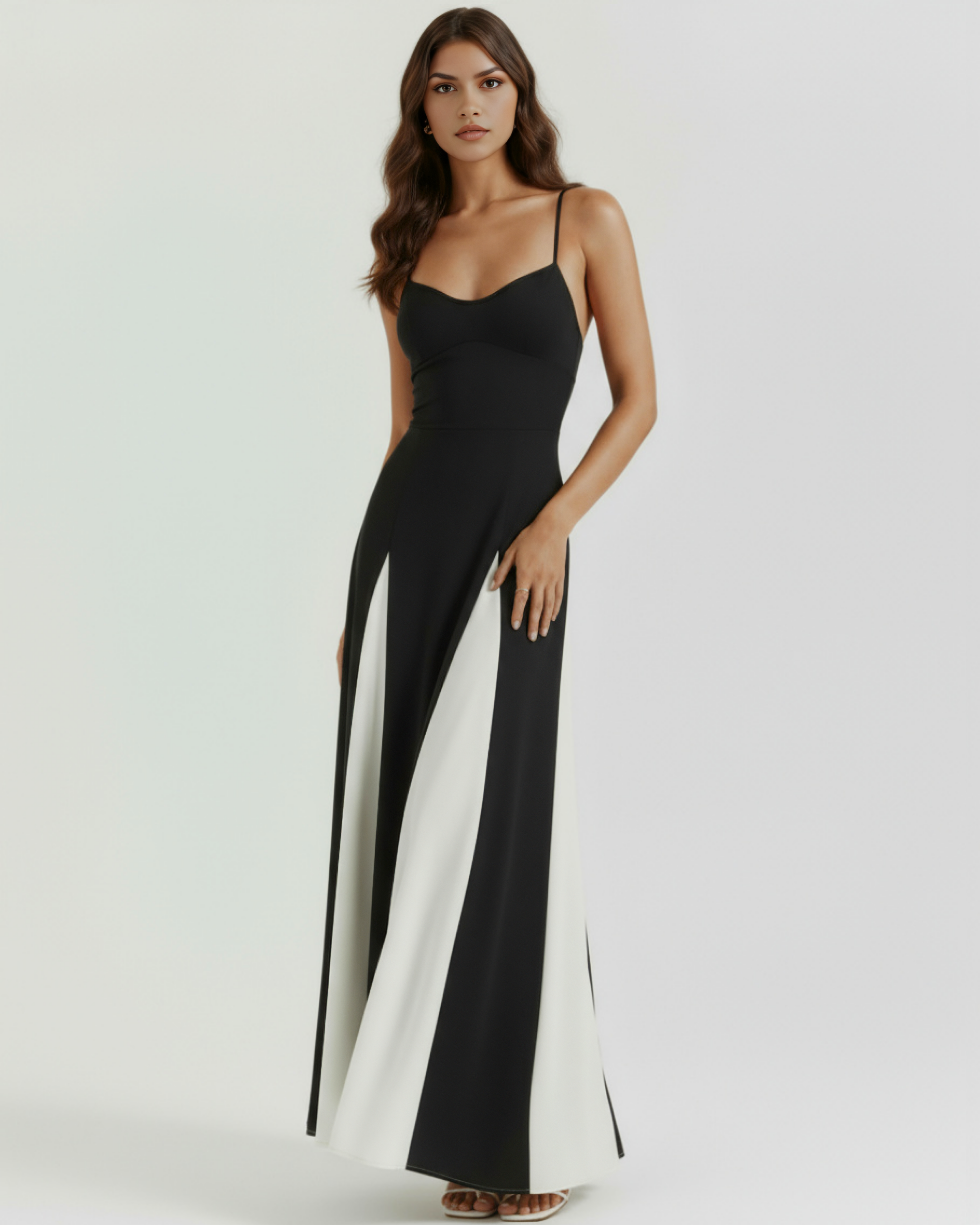 Paneled Silhouette, Polyester Spandex, Date Nights & Garden Parties