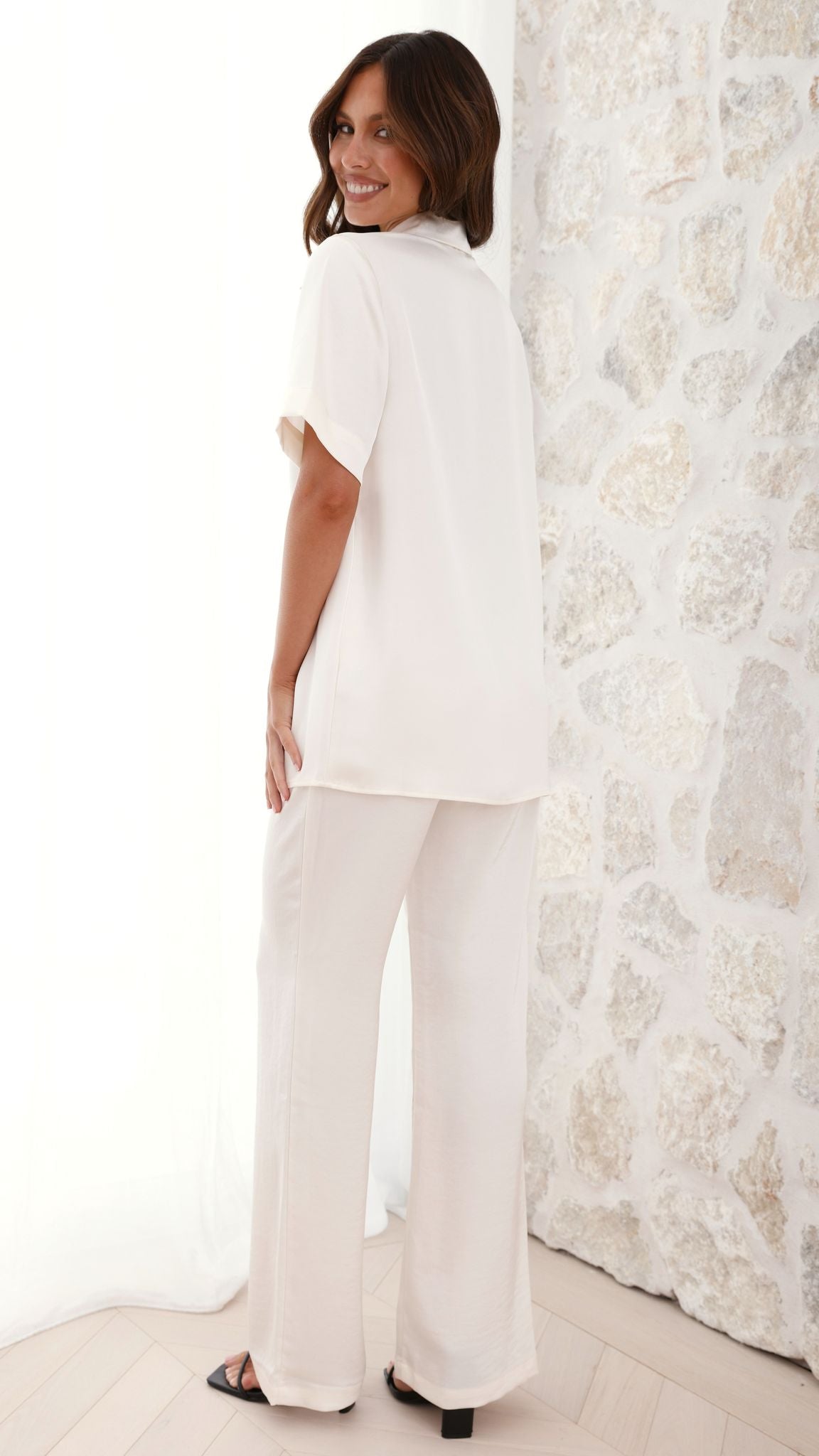 Imogen Cream Button Pants