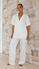 Imogen Cream Button Pants