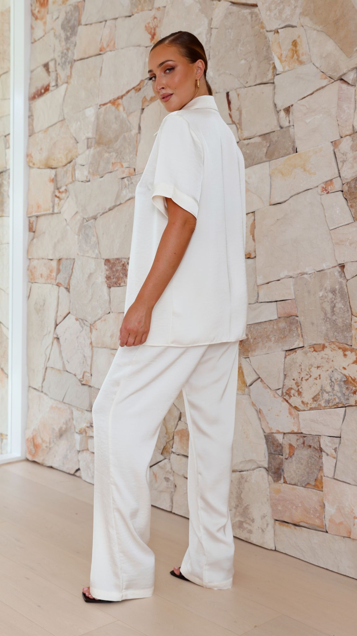 Imogen Cream Button-Up Shirt
