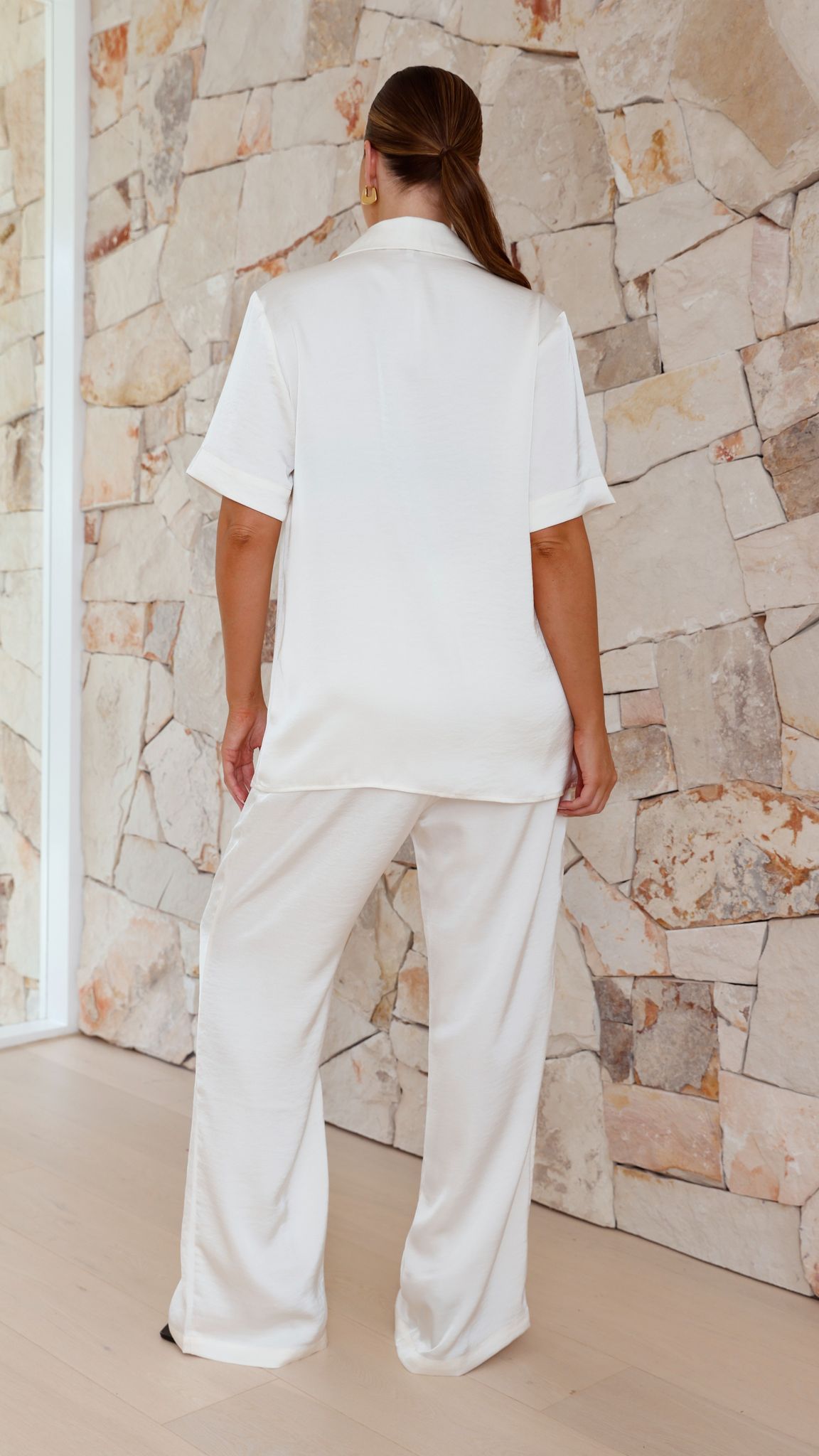 Imogen Cream Button-Up Shirt