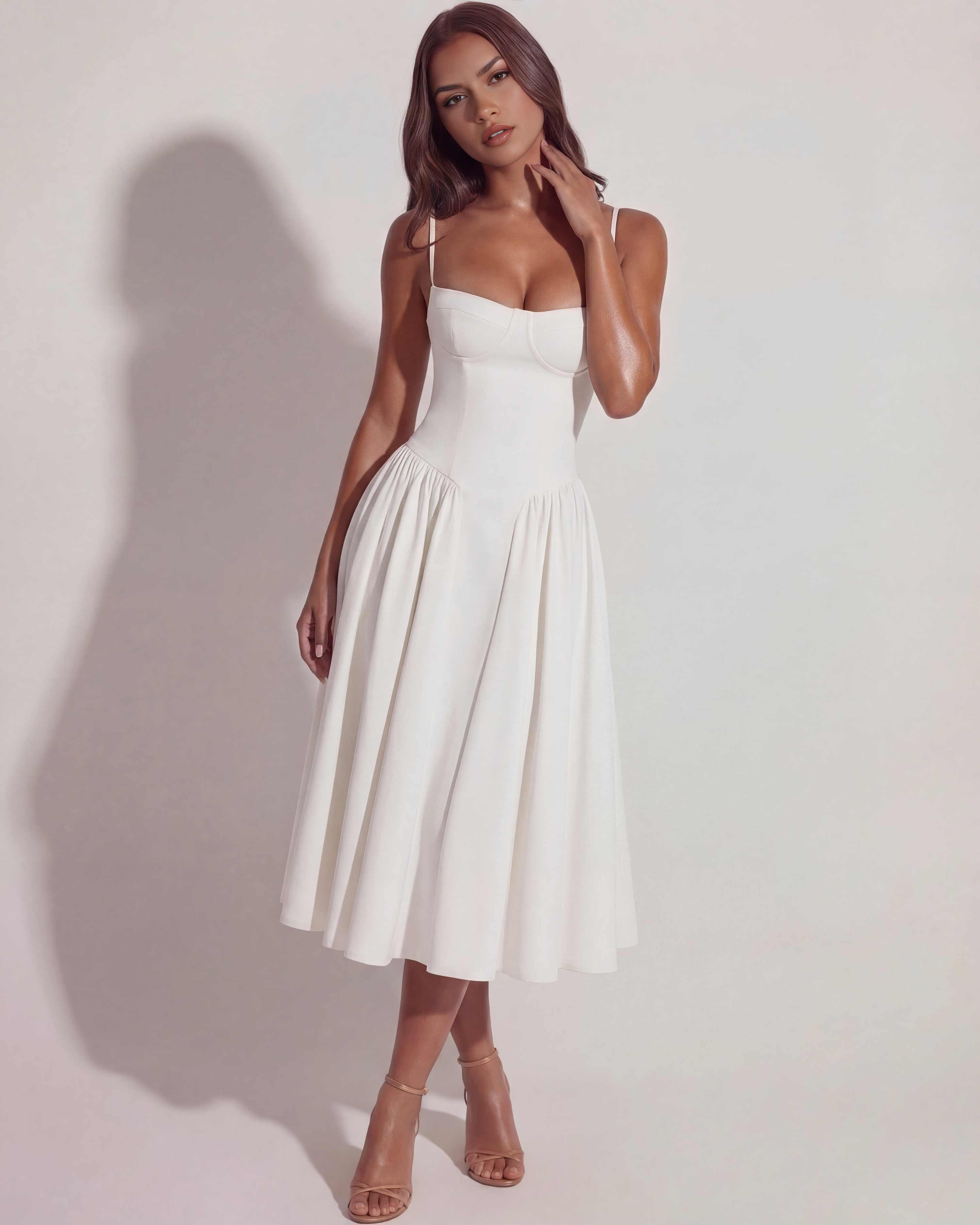 Twill Fabric, Boned Bodice, Perfect for Summer Events