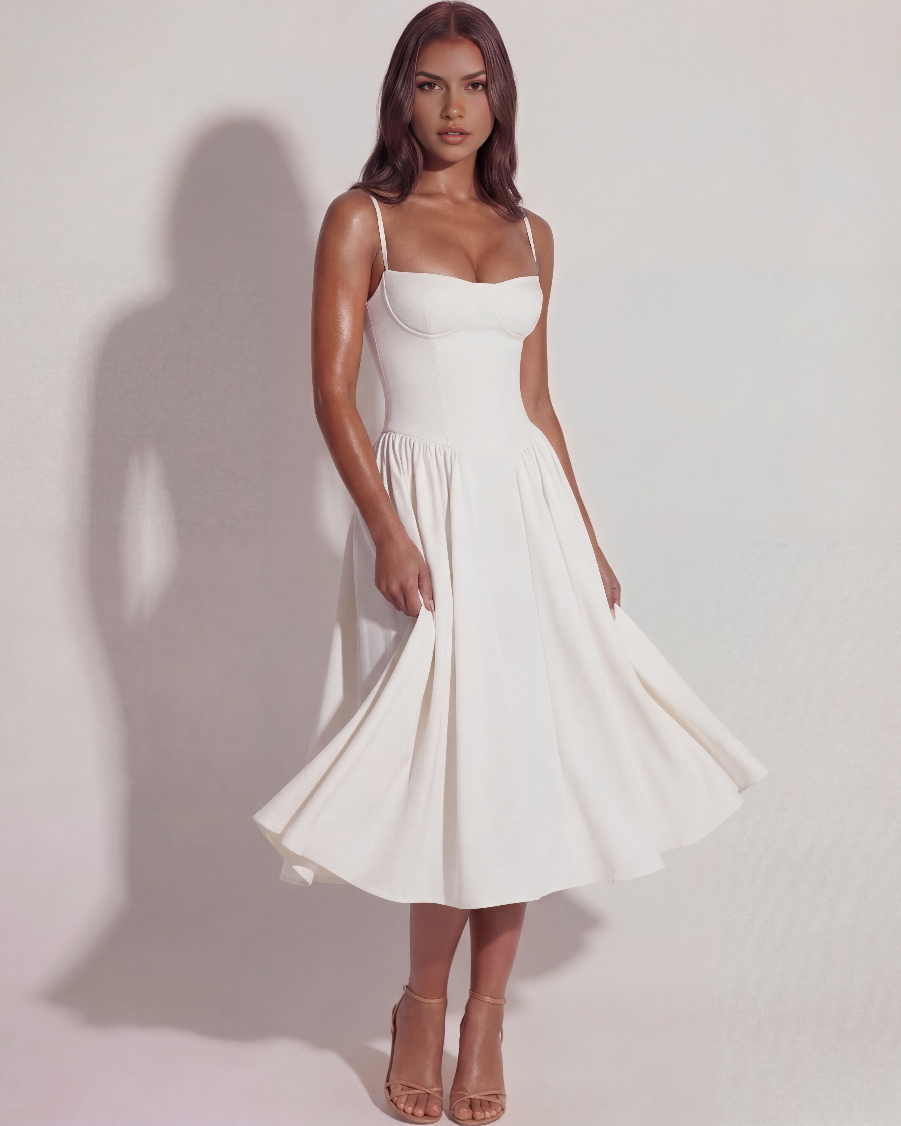 Twill Fabric, Boned Bodice, Perfect for Summer Events