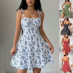 Floral A-Line Mini Summer Casual Dress