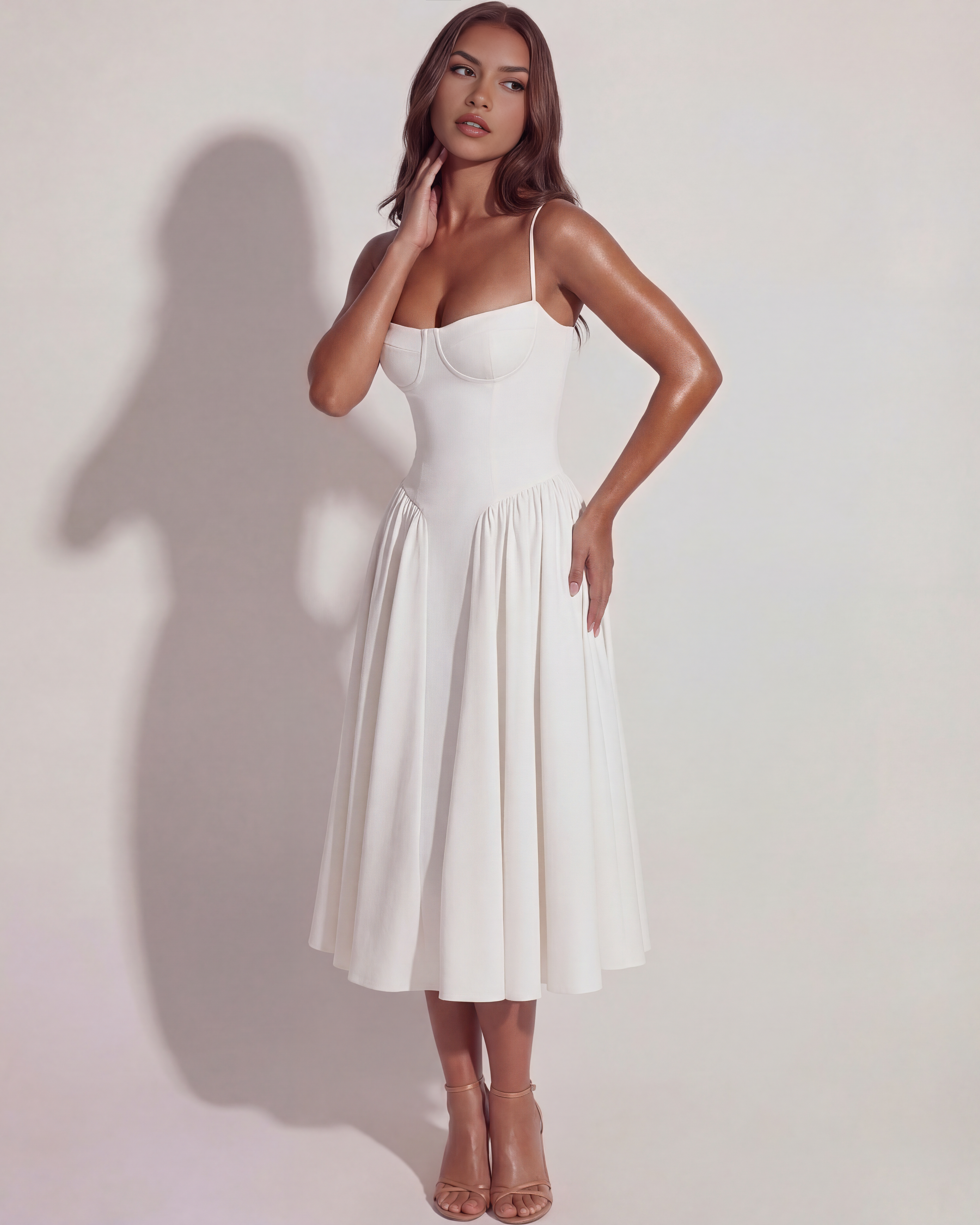 Twill Fabric, Boned Bodice, Perfect for Summer Events