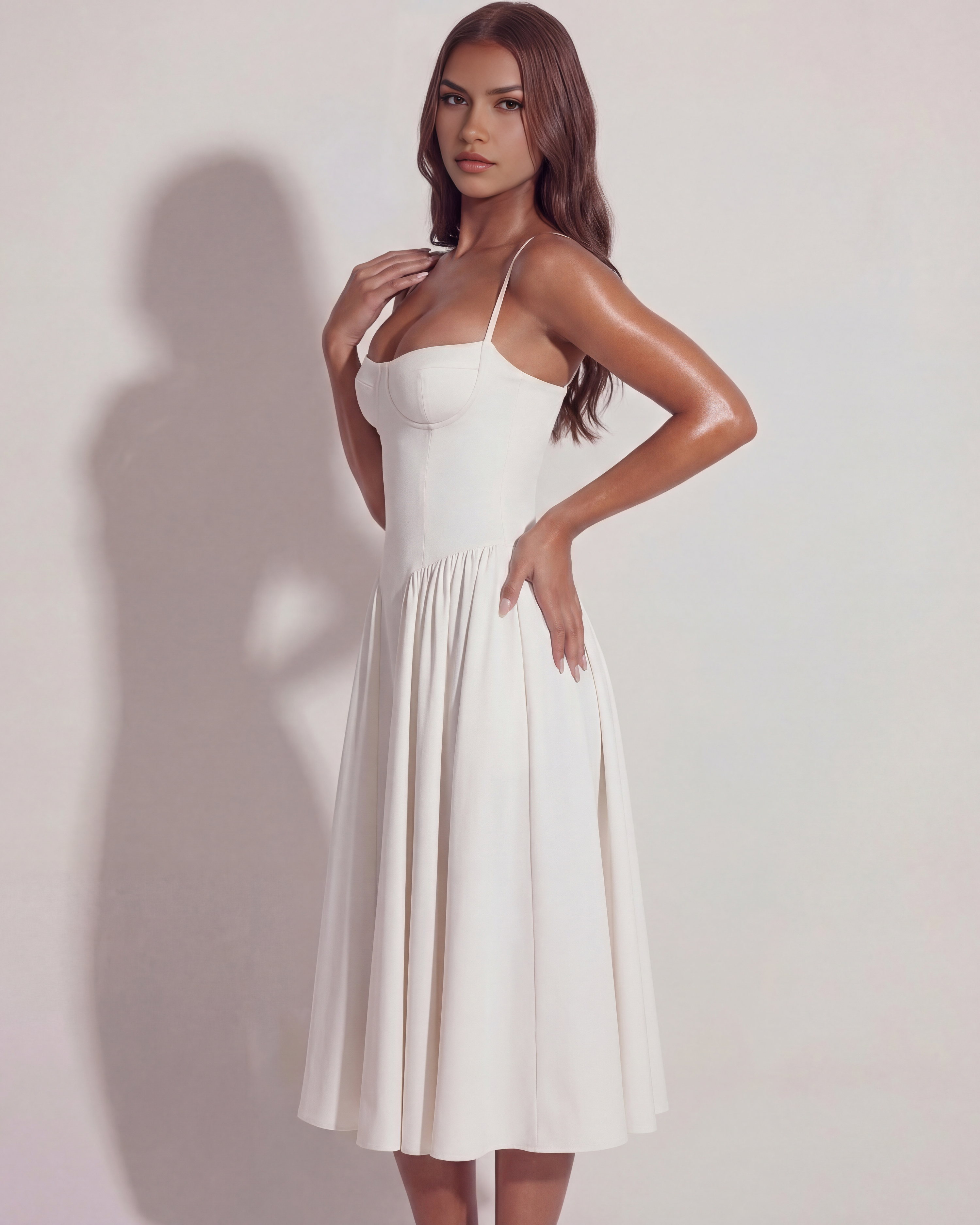 Twill Fabric, Boned Bodice, Perfect for Summer Events
