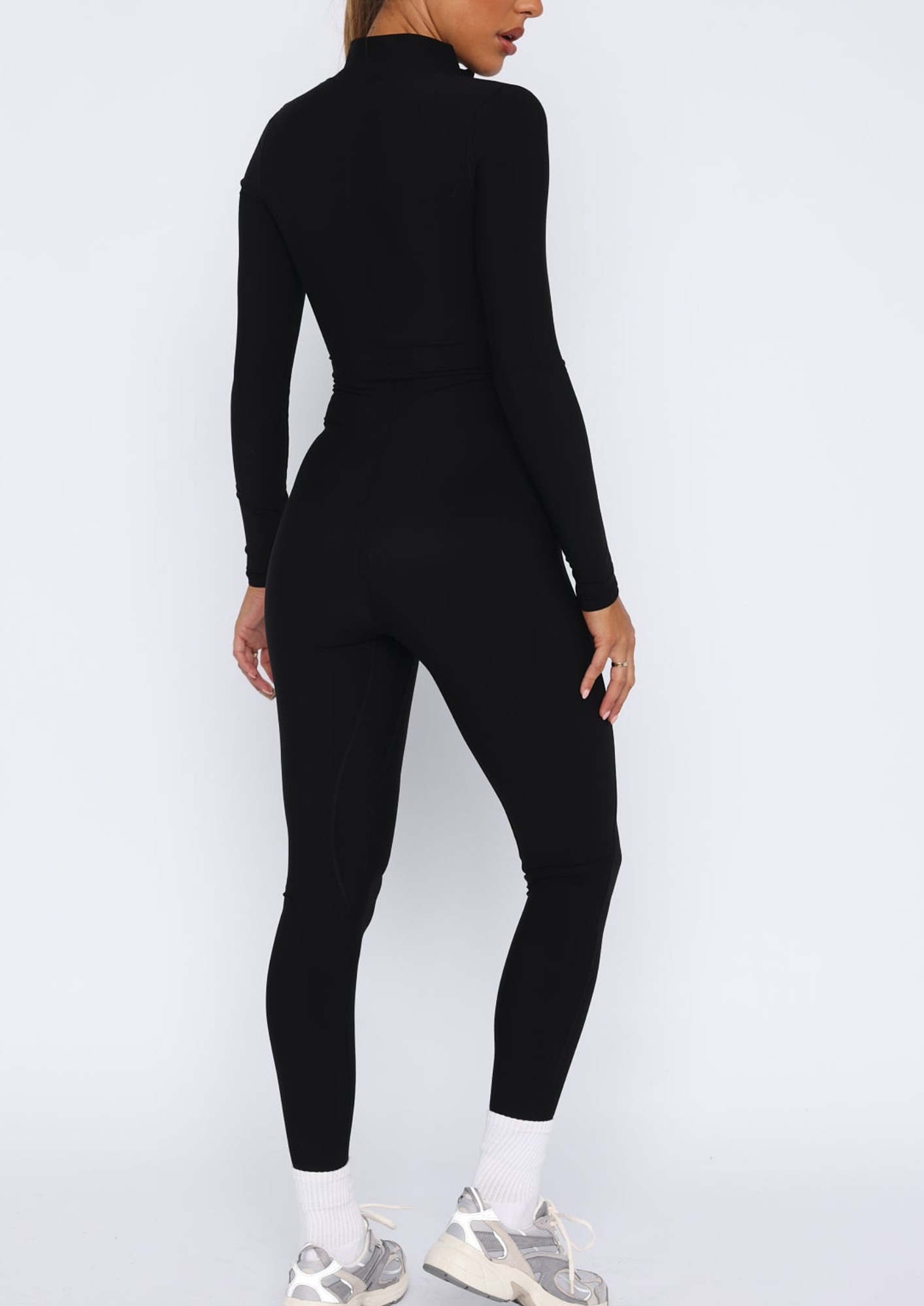 Elsie Long Sleeve Jumpsuit in Black